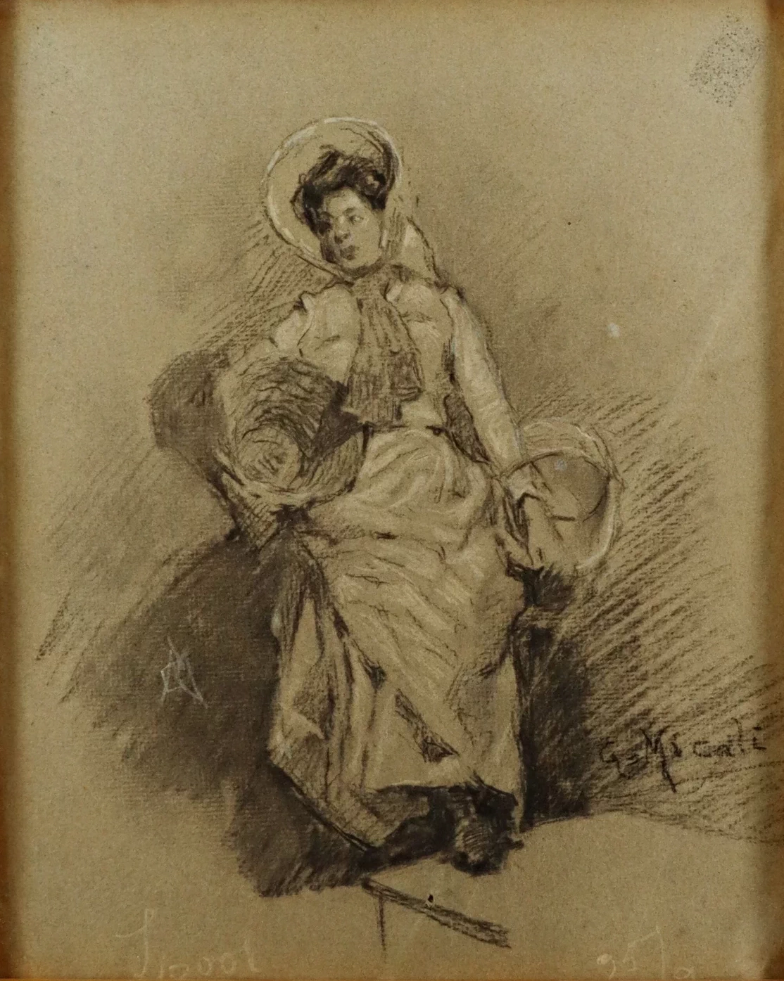 Giovane ragazza con cesti